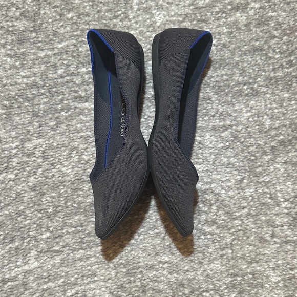 EEUC Rothy's The Point II Black pointed toe flats size 10W - Picture 2 of 7